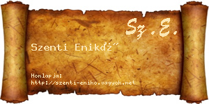 Szenti Enikő névjegykártya