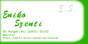 eniko szenti business card